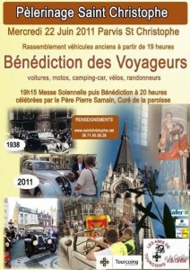 Bénédiction des voitures Saint Christophe Tourcoing 59200, Affiche de l'édition 2011