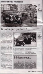 Bénédiction des voitures Saint Christophe Tourcoing 59200 La Vie de l Auto 13 octobre 2005  65 ans que ça dure!