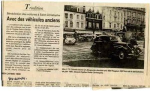 Bénédiction des voitures Saint Christophe Tourcoing 59200, La Voix du Nord, mai 1998