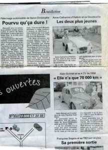 Bénédiction des voitures Saint Christophe Tourcoing 59200 La voix du Nord 23 juin 1999  portraits croisés